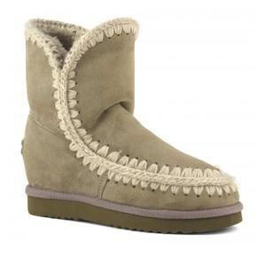 MOU women's eskimo inner wedge boot in elephant grey